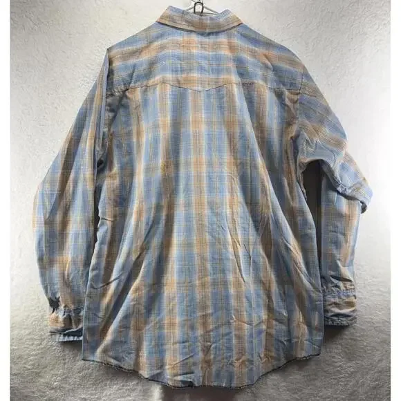 Vintage Dee Cee Pearlsnap Sawtooth Button Up Plaid Mens Size 17-35 - Picture 6 of 8